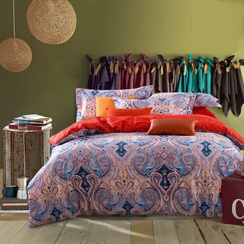 

UNIKEA Home Bedding Set Bed Sheet Warm winter snows elements polar bear Queen full size 100% COTTON
