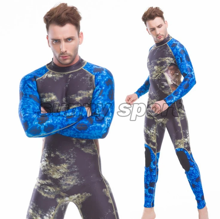 High grade camouflage diving suit men's one piece hunting fish diving