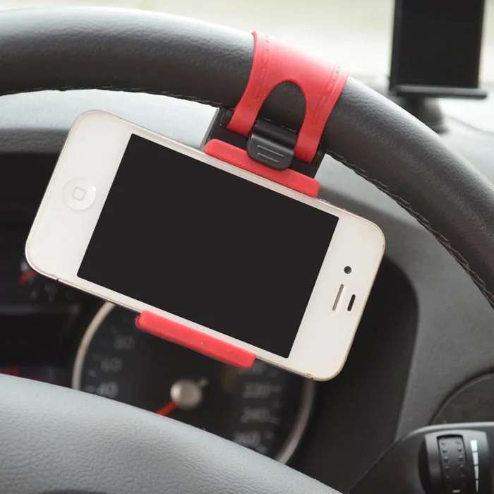 

Car Holder Mini Air Vent Steering Wheel Clip Mount Cell Phone Mobile Holder Universal For iPhone Support Bracket Stand