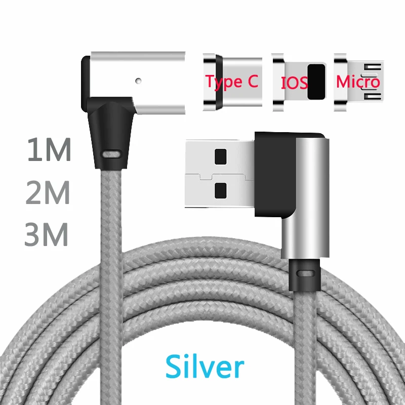 1 м/2 м/3 м 3IN1/Тип C/Micro USB/IOS разъёмы Магнитный кабель для iPhone 8 7 6 5 микро Тип usb C быстрой зарядки кабель для samsung htc LG