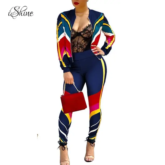 Best Offers Women Color Blocking Striped Print Sportswear Suit Zipper Basic Jacket Skinny Leggings Pants Two-Piece Suit Tracksuit Plus Size Best Offers Women Color Blocking Striped Print Sportswear Suit Zipper Basic Jacket Skinny Leggings Pants Two-Piece Suit Tracksuit Plus Size