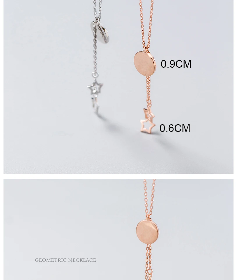 New Exquisite 925 Sterling Silver Moon Stars Necklaces & Pendants For Women Romantic Girls Sex Party Choker Jewelry Accessories (4)