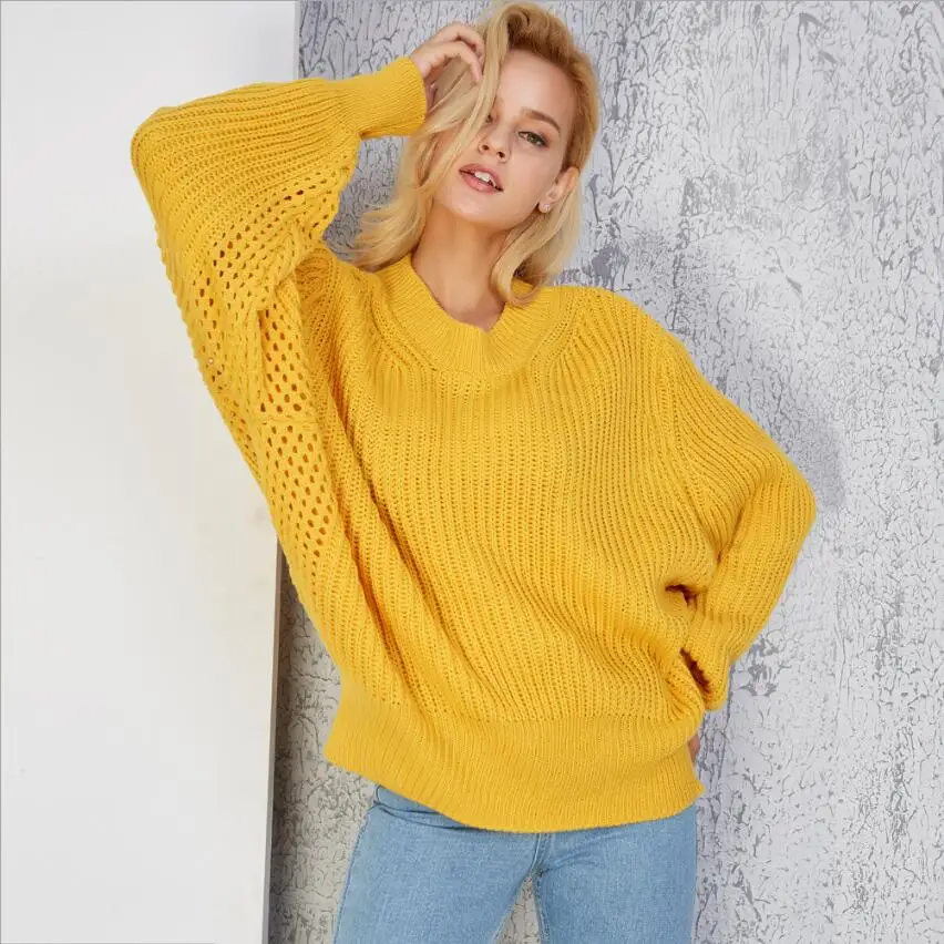 Sweaters Women 2018 Autumn Winter Female Round neck Solid