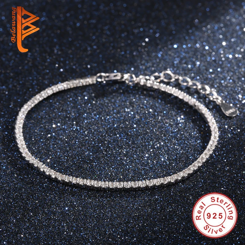 Свадебный браслет, циркониевые ювелирные изделия, высокое качество, AAA, круглый кристалл, трендовый 925 пробы, серебряный, для тенниса, очаровательный браслет для женщин, подарок