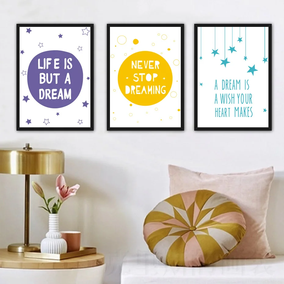 Gohipang мотивационные цитаты Let Your Dream Take Flight холст Художественная печать Постер для