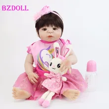 55 см полностью силиконовая виниловая кукла-Реборн, как настоящая девочка, Bonecas, новорожденные, принцесса, младенцы, Bebe, перед сном, игрушка, подарок на день рождения