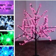 Праздник света Рождество украшения огни Роскошные ручной искусственный цветок вишни свет high180cm