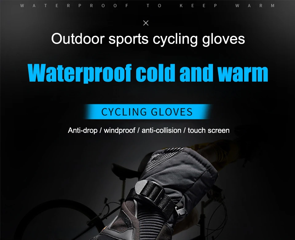Foxcncar motorcycle gloves 100% Waterproof windproof Winter warm Guantes Moto Luvas Touch Screen Motosiklet Eldiveni Protective (1)