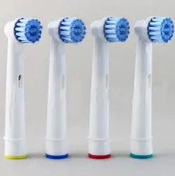 4pcs/pack Electric Toothbrush Heads Brush Heads Replacement for Oral Hygiene B Sensitive EBS-17A For Family Health Use