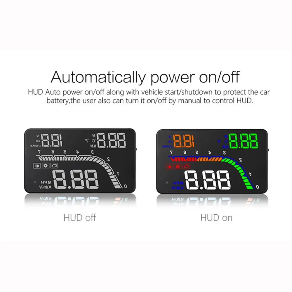 

T100 Car HUD OBD2 Head Up Display Overspeed Warning System Projector Windshield Auto Electronic Voltage