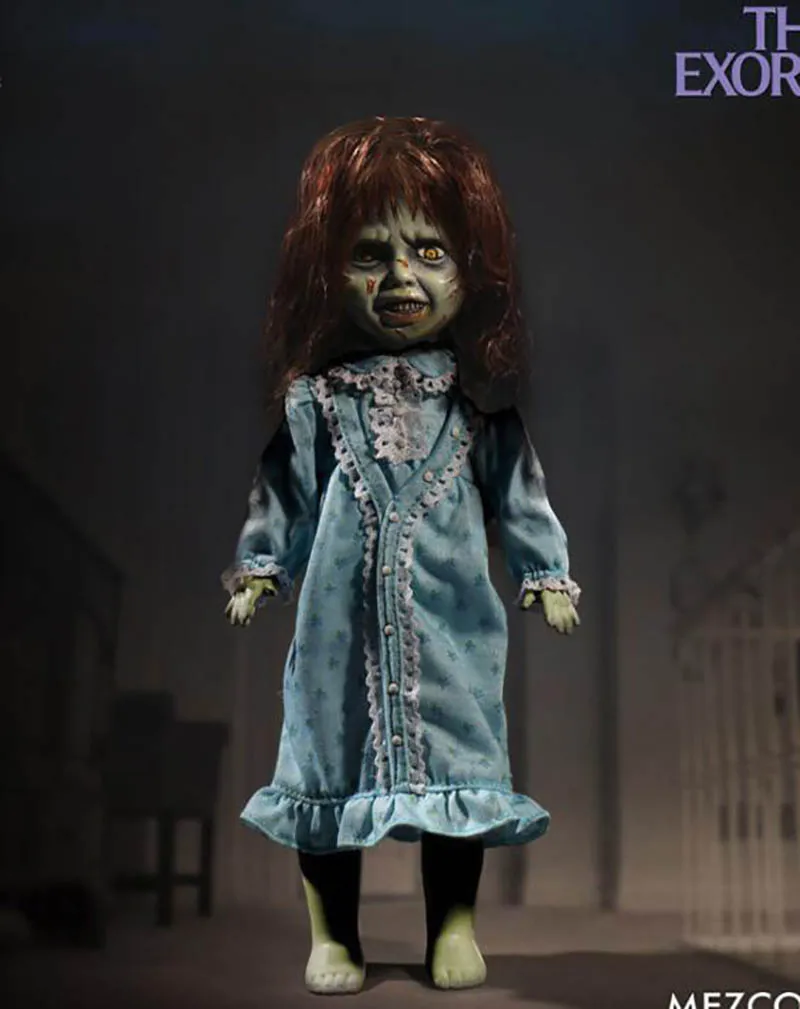 Bonecas o Exorcista Figura de Ação Dia das Bruxas Mezco Vivo Morto Terror Filme Brinquedos Assustador Boneca Horror Presente 28cm 11 Polegada 9 horror presente dia das bruxas 28cm 11 polegada