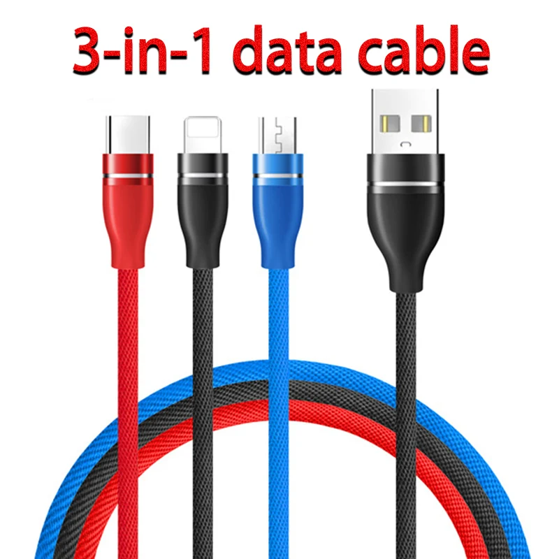 NOHON 3 в 1 Usb кабель для зарядки 8 Pin iPhone X 7 6 Plus Micro usb type C samsung Xiaomi 5 2 м|Кабели мобильных