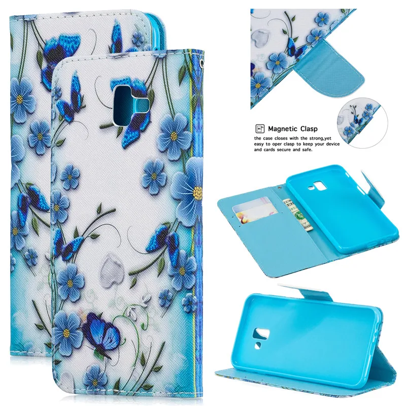 Flip Leather Wallet Cover For Samsung Galaxy J2Pro J4 J6 J8 2018 J4Plus J6Plus J3 J5 J7 2016 2017 J510 J330 J530 Note8 9 Case (5)