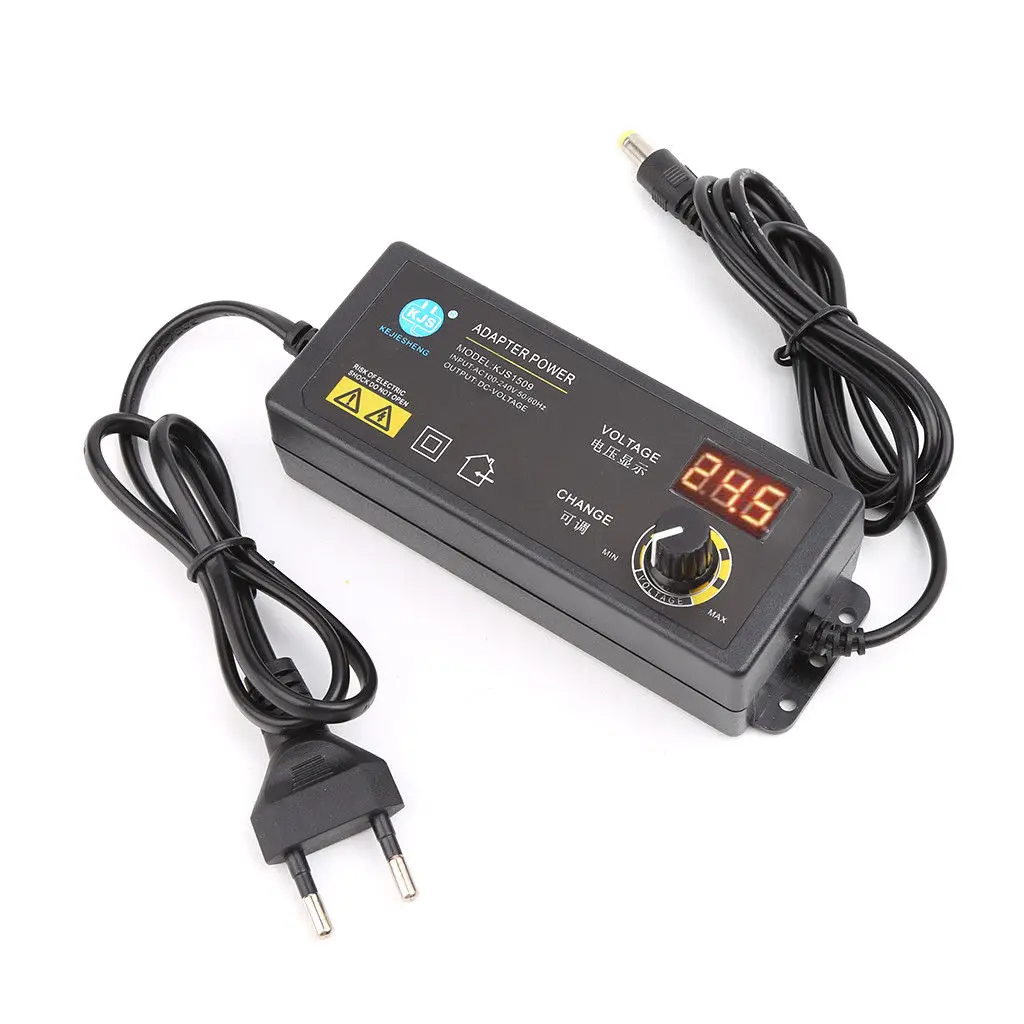 

Adjustable Power Adapter With Display Screen AC100V-240V To DC3V-24V EU Plug Charger adapter
