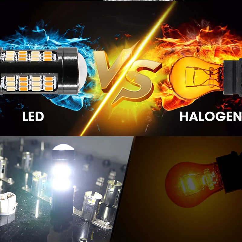 2 шт. Двухцветные светодиодные лампы T25 3157 SMD Led для сигнала поворота|Сигнальная