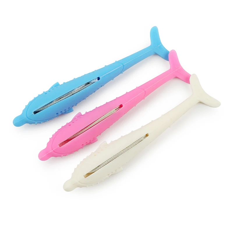 Soft Silicone Mint Fish Cat Toy Catnip Pet Toy Clean Teeth Toothbrush Chew Cats Toys