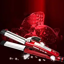 Профессиональные прямые бигуди красные прочные 5 режимов паровой выпрямитель для сухих и влажных бигуди для завивки волос уход за волосами