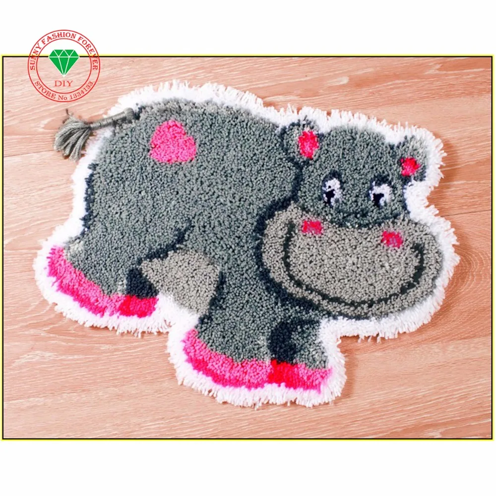 Latch hook rug kits Cute Cow rugs carpets embroidery Felt Craft Stitch