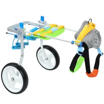 

Aluminum Alloy Pet Wheelchair Adjustable Rehabilitation Training Scooter for Disabled Dog Pet Products