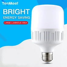 Лампада светодиодный лампочка переменного тока 220 в 240 В 5 Вт 10 Вт 15 Вт 20 Вт 30 Вт 40 Вт 50 Вт высокая яркость светодиодный светильник E27 Белый Bombillas точечный светильник