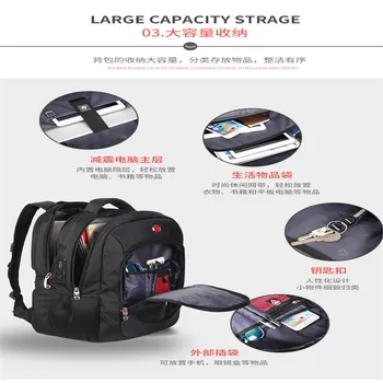

Men 17 inch anti-theft travel laptop Backpack Waterproof Laptop Backpack High Quality School Bagpack Back Pack Sac a dos