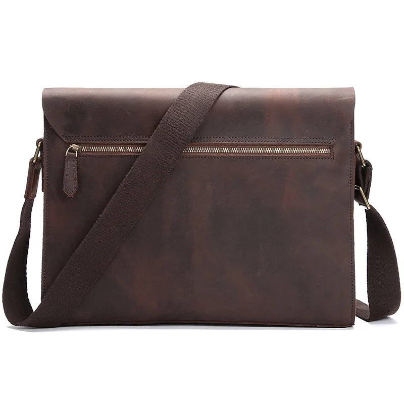 Винтажный Мужской портфель, Сумки Crazy horse из натуральной кожи, сумка для ноутбука, повседневная сумка, портфель, сумка-мессенджер, деловые сумки для мужчин