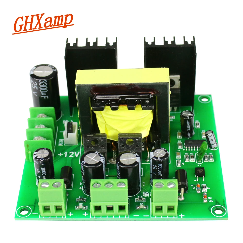 

GHXAMP 200W Amplifier Mixer Audio Effector Power Supply Output Three Independent Voltage Dual 9V 19V 9V
