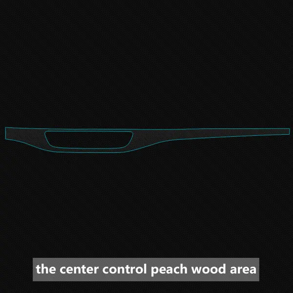 Автомобильная внутренняя центральная консоль управления, панель переключения передач, прозрачная защитная пленка, наклейка для Audi Q7 4m-, аксессуары - Название цвета: peach wood area