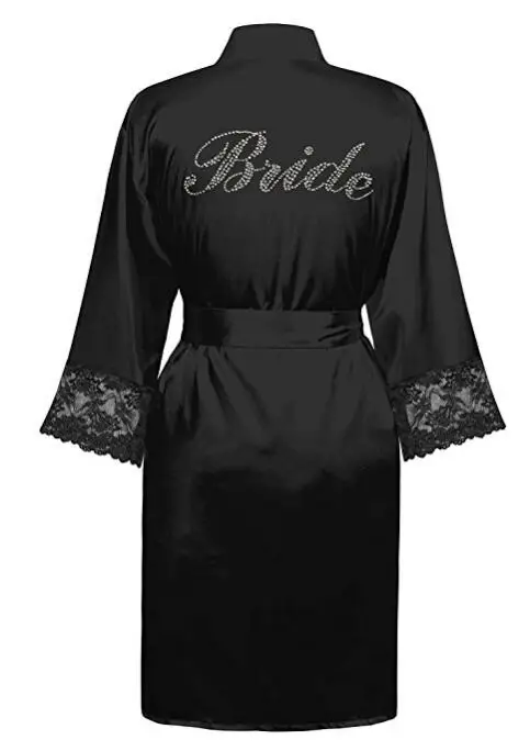 

LP004 Wedding Bride Bridesmaid Floral Robe Satin Rayon Bathrobe Nightgown For Women Kimono Sleepwear Flower Plus Siz