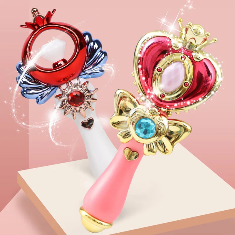

Girl Magic Wand Play Toy Magic Illuminate Cane Educational Cosplay Toy Fairy Glow Stick For Children Cosplay Toys