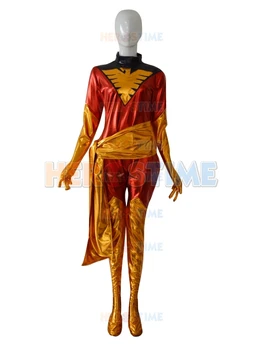 

X-men costume The Most Popular Phoenix Jean Grey Red Shiny X-men Superhero Costumes Zentai Suit For Female/Girl/Custom Made