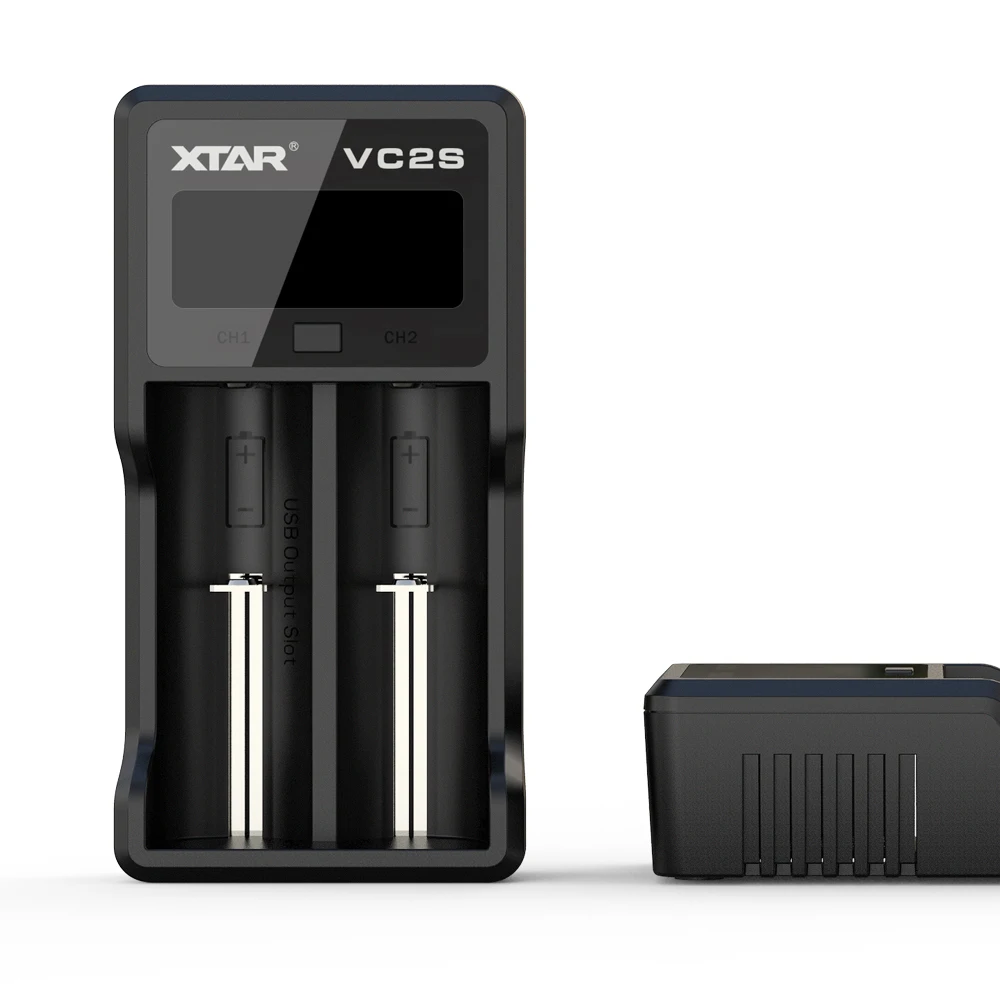 XTAR VC2 S VC2S красочный VA ЖК-экран микро-USB питание портативный Банк питания относится к 3,6 В/3,7 в литий-ионный/IMR/INR/ICR 18650 26650