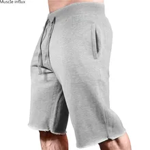 Мужские хлопковые пляжные шорты, спортивные тренажеры, фитнес бодибилдинг, мужские повседневные модные штаны для бега и тренировок, короткие штаны, спортивные штаны