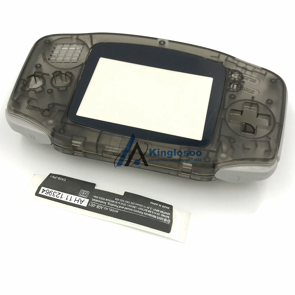 Прозрачный черный корпус Оболочка Чехол ж/кнопка для игры мальчик Advance GBA Запасная часть