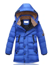 NEW 2015 Autumn&Winter Children Down Parkas Kids boy Outerwear Thicken Boys White Duck Down Jacket And Long Down Jacket