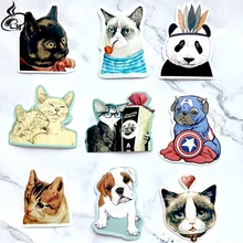 9 pcs pets Sticker lovely Funny for Kid DIY Laptop Suitcase Skateboard Moto phone Car Toy waterproof Stickers