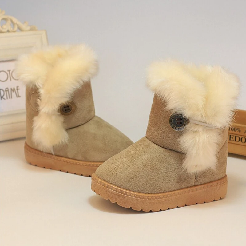 Thick warm Baby shoes for Girls 2016 Winter font b Children b font snow font b