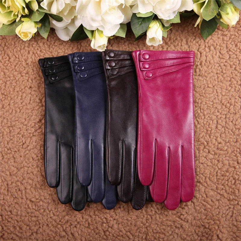 2019 NEW Women's Genuine Leather Gloves Female Fingers Touchscreen Warm Cashmere Lined Sheepskin Touch Gloves L003NR1-1 2019 NEW Women's Genuine Leather Gloves Female Fingers Touchscreen Warm Cashmere Lined Sheepskin Touch Gloves L003NR1-1