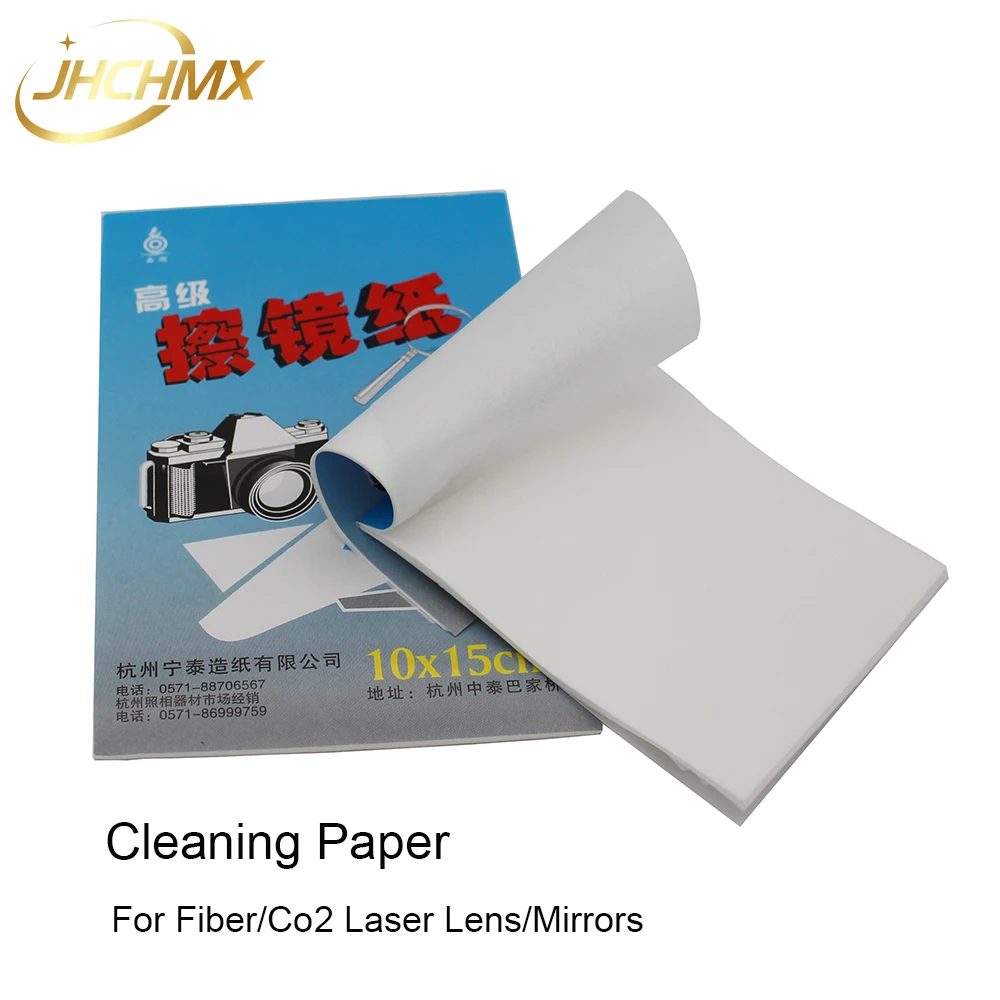 

JHCHMX Fiber/Co2 Laser Lens/Mirrors Cleaning Paper 50 Sheets Soft Optics Tissue Clean Paper Wipe Booklet
