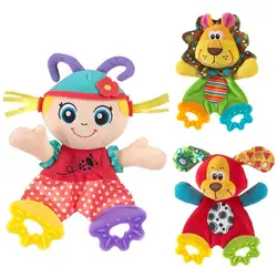 Детские милые плюшевые игрушки комфорт полотенца со звуком бумага и прорезыватель мягкая игрушка Playmate успокоительная кукла