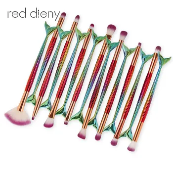 

15pcs Cosmetics Beauty Eyes Makeup Brushes Set Power Eyeshadow Eyeliner Blush Lip Shadow Mermaid Make Up Brush Tools Kits 3 type