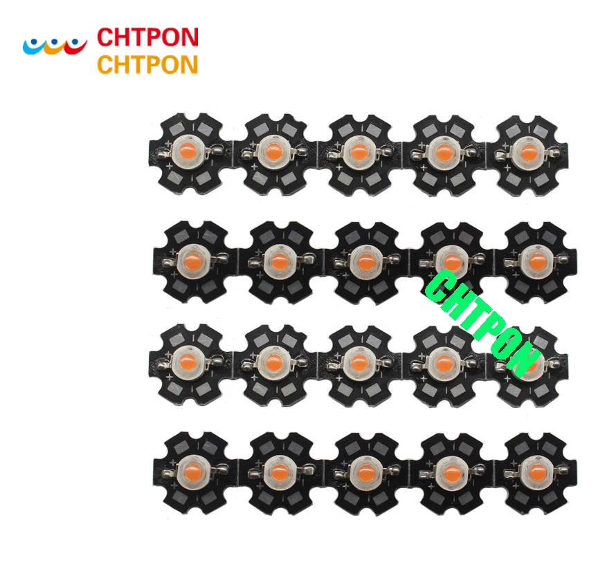 100 шт. 3 Вт полный спектр 400нм~ 840нм светодиодный чип, 45mil bridgelux 3 Вт светодиодный Диод для выращивания домашних растений
