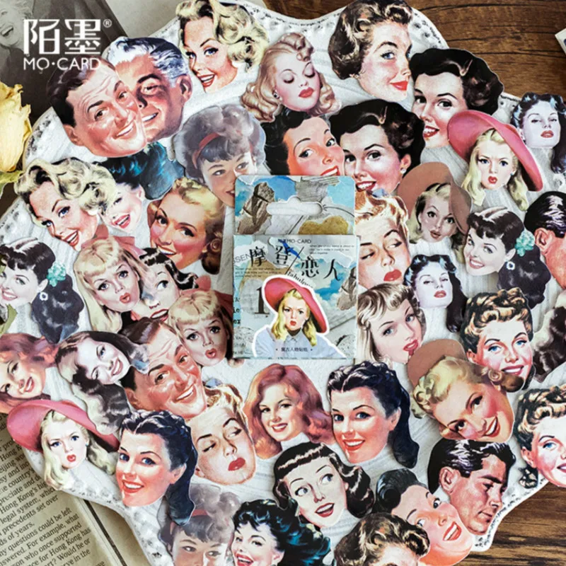 

45pcs/pack Kawaii bookmark Cute modern girl Pattern paper stationery items School Supplies teacher gift bookmarks for books