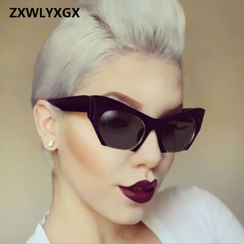 ZXWLYXGX 2019 Gafas Винтажные Солнцезащитные очки кошачий глаз женские брендовые