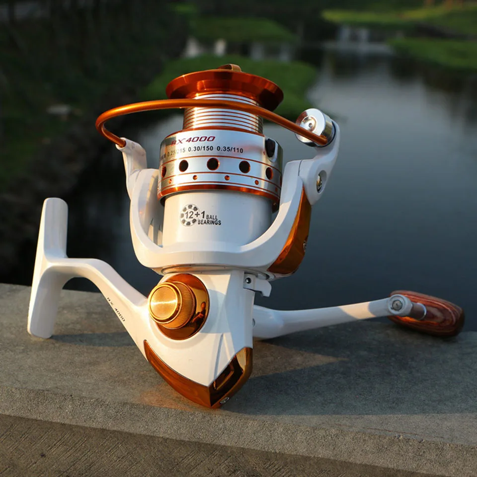 12 1BB Gear Ratio 5 2 1 500 9000 Series Metal Line Cup Spinning Fishing Reel