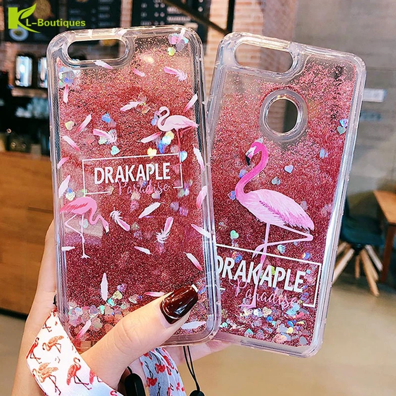 

Coque sFor Huawei Honor 9 Lite Glitter Liquid Quicksand Flamingo Phone Case on for Fundas Huawei Honor 9 Lite Case Cover Pouzdro