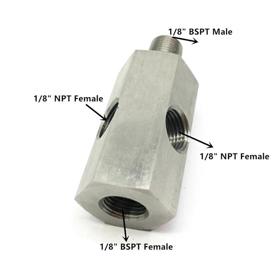 1/" BSPT датчик давления масла на два NPT адаптер турбо питания линия подачи датчик