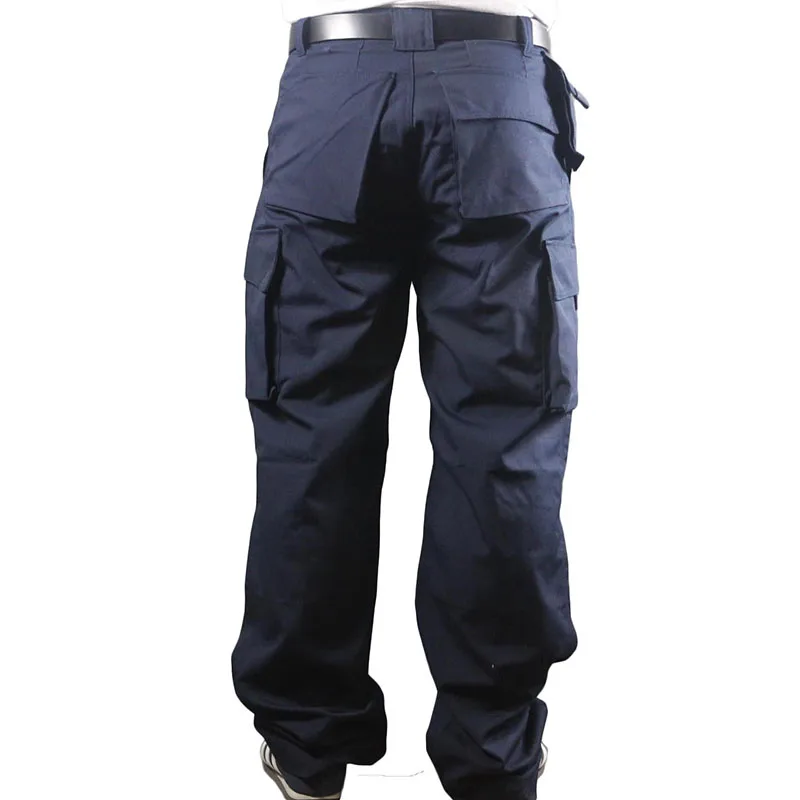 Working pants men multi pockets work cargo pants large size loose style