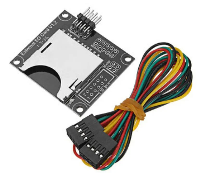 45 40mm Independent External SD Card Slot Module With 20cm Dupont Cable 