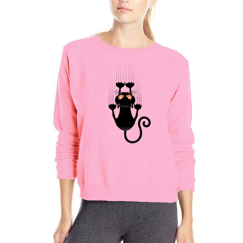 Cheap sale original brand 3D black cat hoodies long sleeve pullover casual sweatshirt good ...